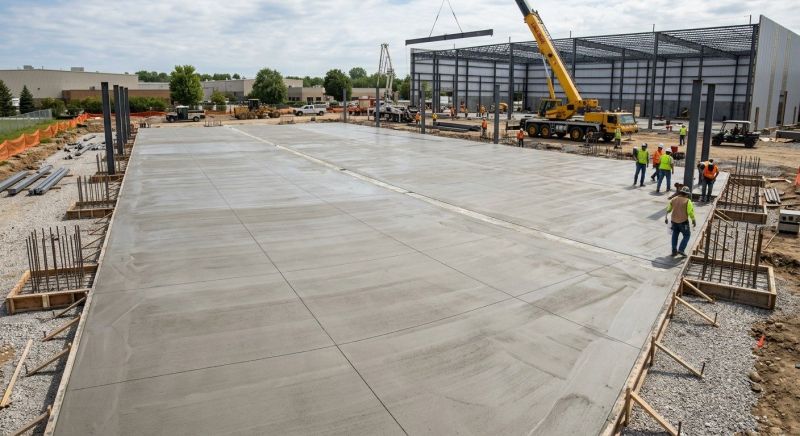 Commercial Slab Construction in Williamsburg, VA